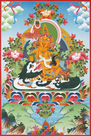 Dharmapala Namtose Thangka Painting | Vaisravana Thangka | Wealthy of Deity | Housewarming Gifts